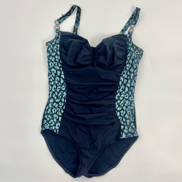 PRIMA DONNA Sherry Swimsuit Control Wire Cups Navy Blue Ruched Resortwear 2X - Picture 5 of 16